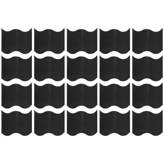 Garden Lawn Edging - 20 Pack Landscape Border Flexible Edging Plastic Palisade Fence DIY Decorative