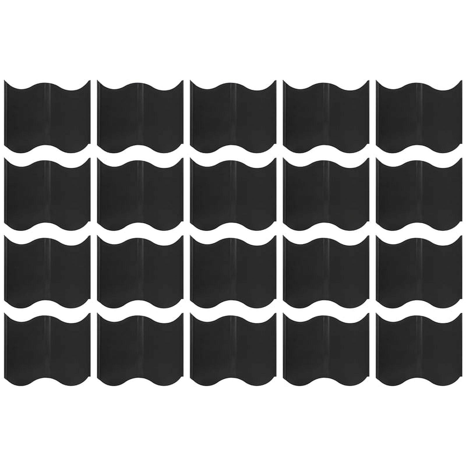 Garden Lawn Edging - 20 Pack Landscape Border Flexible Edging Plastic Palisade Fence DIY Decorative