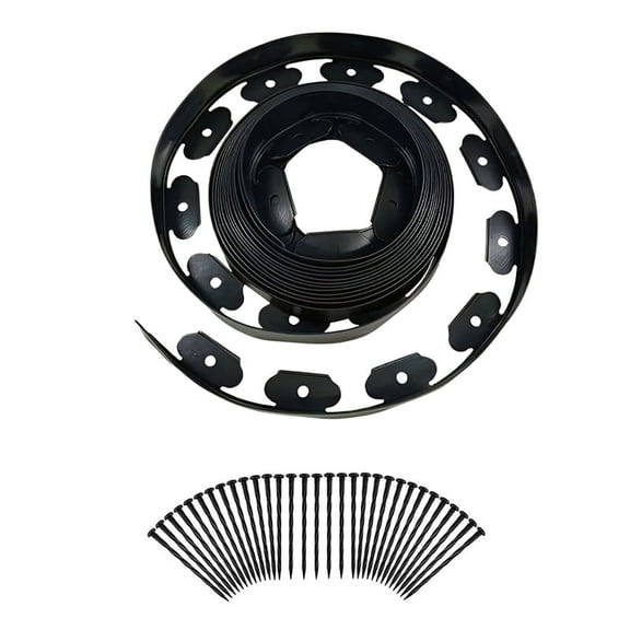 Garden Lawn Retaining Board Plastic Edge Landscape Edge Isolation Strip Equipped with Fixing Nails A