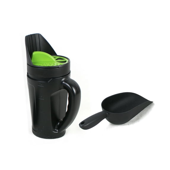 Garden Lawn and Vegetable Seed Spreader, Handheld Seeder Dispenser with Salt Shaker for Winter Ice Melt, Snow Salt Spreader Pot
