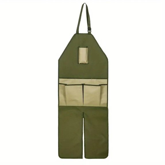 Garden Leg Apron with Multiple Pockets and Fabric Color Matching, Professional Grade Extended Edition, Durable Gardening Garment for Efficient Tool Management and Personal Clothing , by UKHCCC