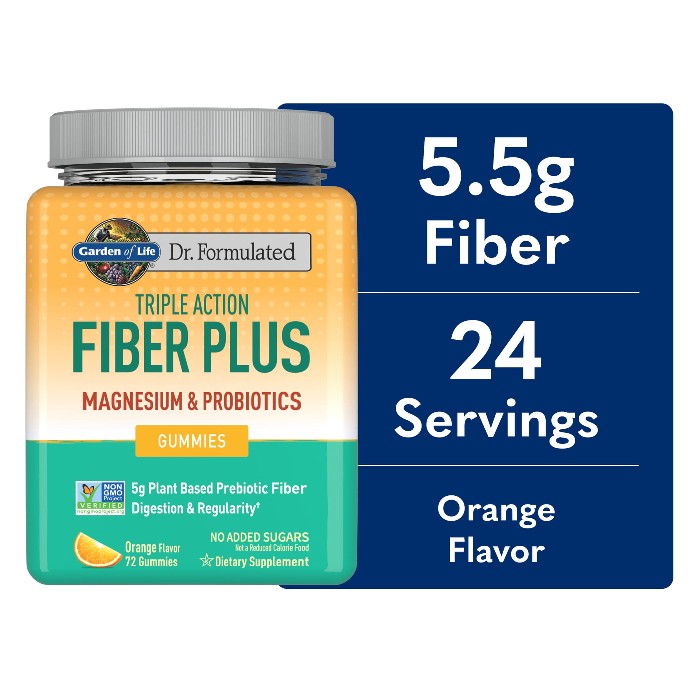 Garden of Life Dr. Formulated Prebiotic Fiber Plus Gummies, 72ct