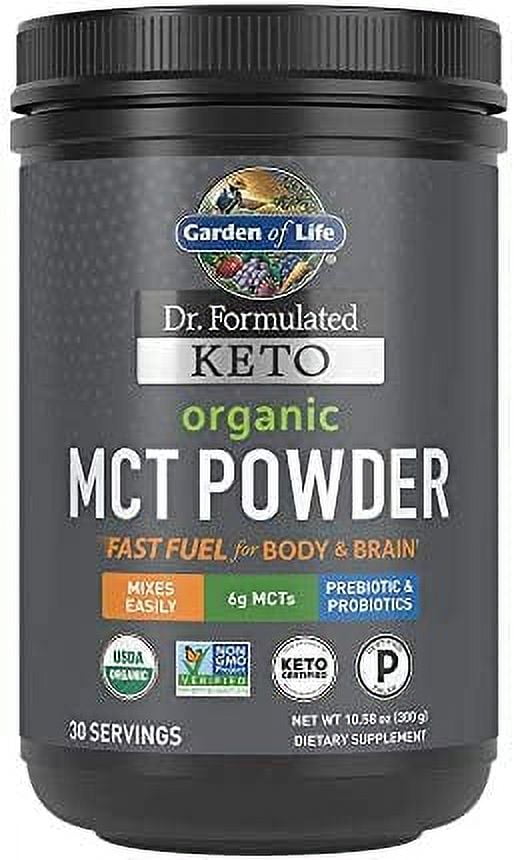 Garden of Life Dr. Formulated Keto Organic MCT Powder 30 Servings, 6g MCTs from Coconuts Plus