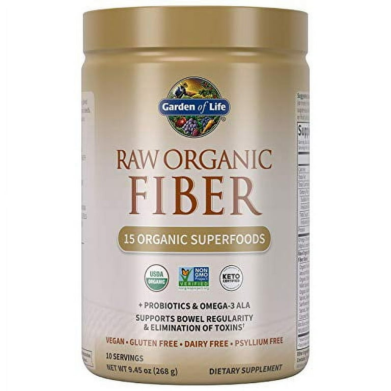 Garden of Life Fiber Supplement Raw Organic Fiber Powder 10