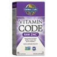 Garden of Life Vitamin Code Raw Zinc, 30mg Whole Food Zinc Supplement + Vitamin C, Trace Minerals & Probiotics for Immune Support, Certified Vegan Non-GMO & Gluten Free Zinc Supple