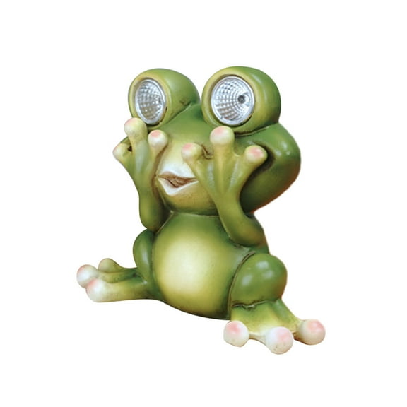 Garden Light Adornment Solar Ornament Frog Decorative Outdoor Stuff Green