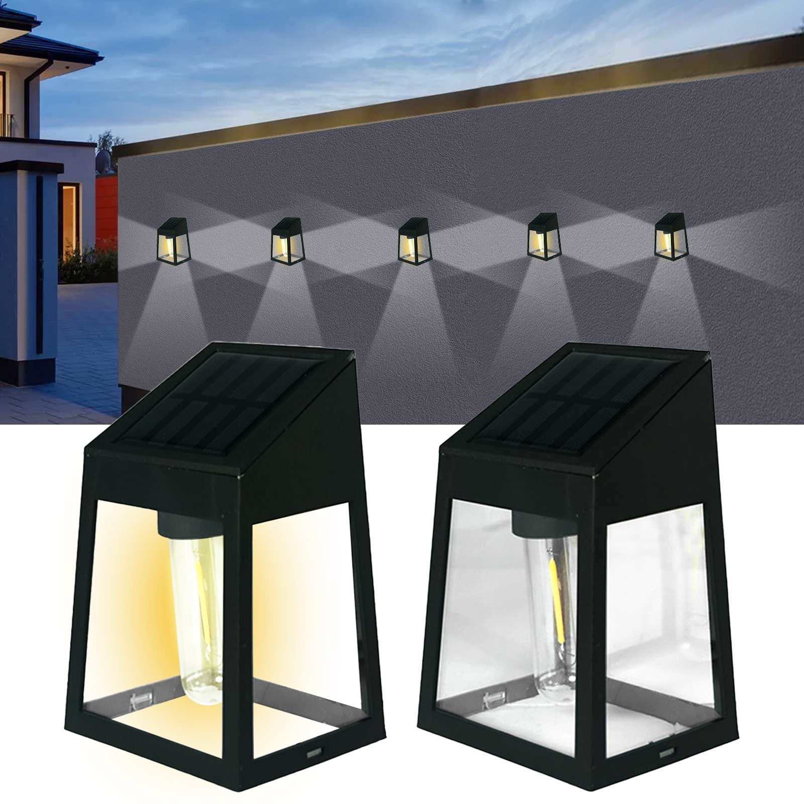 Garden Light Solar Tungsten Wall Light 2024 New Wireless Dusk To Dawn