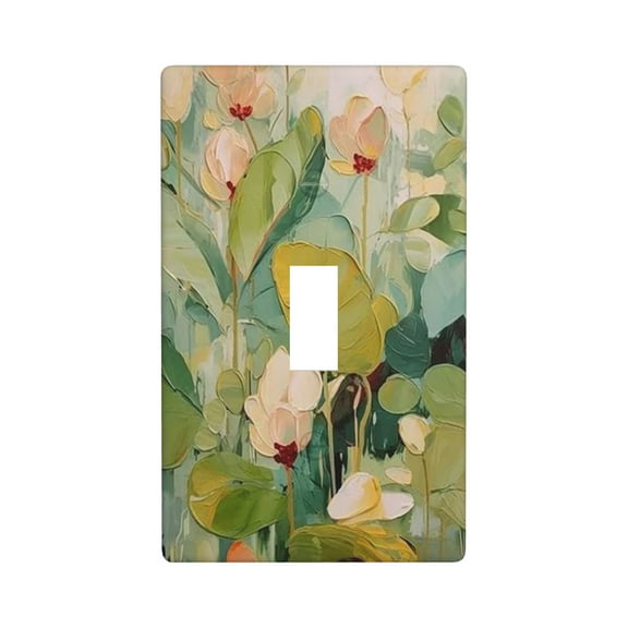 Garden Light Switch Cover Plates Single Toggle Wall Plate, Decorative 1-Gang Christmas Decor Lightswitch Cover