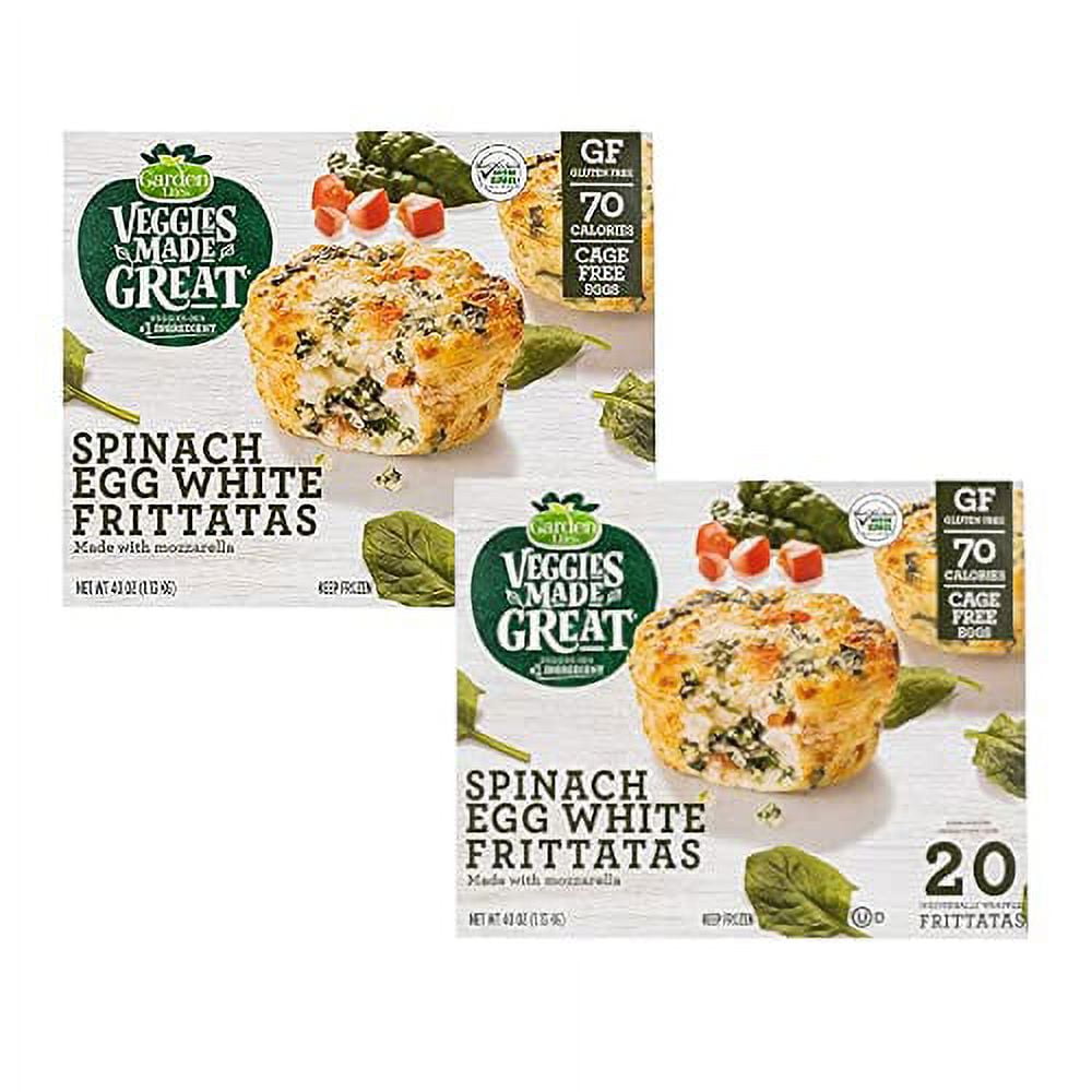 Garden Lites Veggies Made Great Spinach Egg White Frittatas (Pack of 2