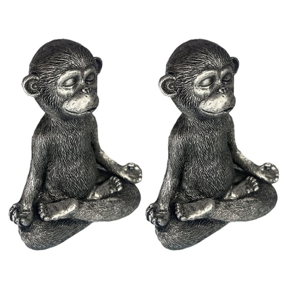 Garden Meditations Monkey Decors Statue Fairys Garden Accessories Outdoor Monkey Figurines Housewarming Gift for Yard