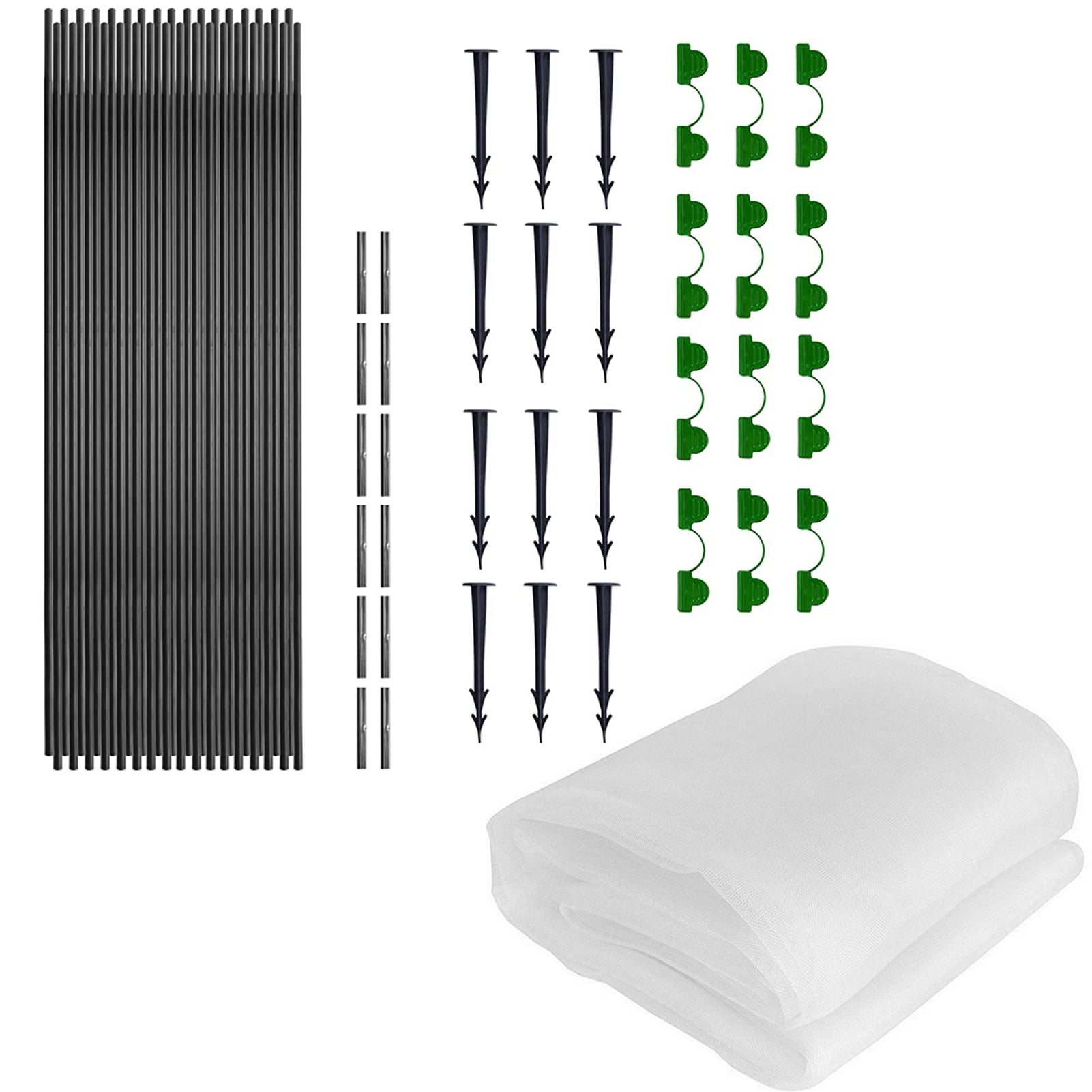 Garden Mesh Netting Garden Hoops Insect Bird Barrier Netting Greenhouse