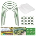 thumbnail image 1 of Garden Mesh Netting & Hoops Kit, 8 x 26 FT Plant Cover with Bracket for Vegetable Plants Fruits Flowers Greenhouse, 1 of 8