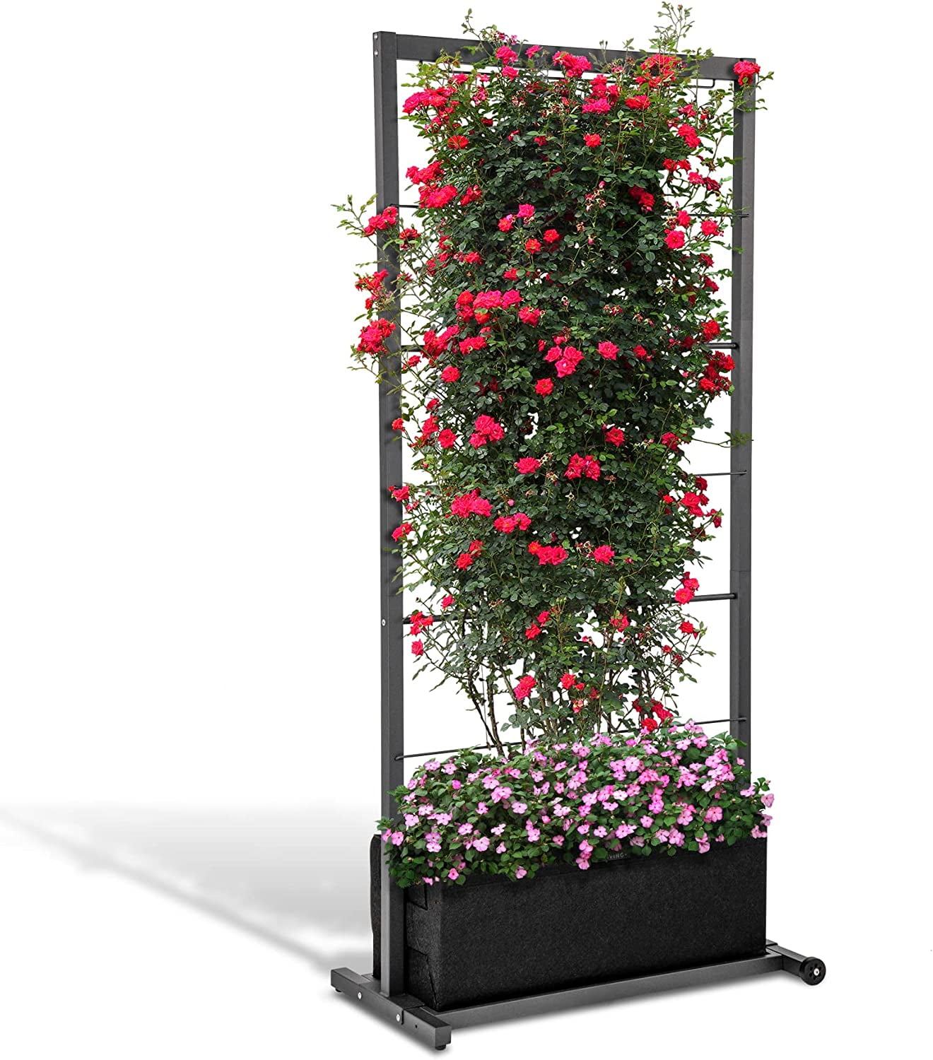 Garden Metal Trellis for Climbing Outdoor Plants 5.5 Ft with 11
