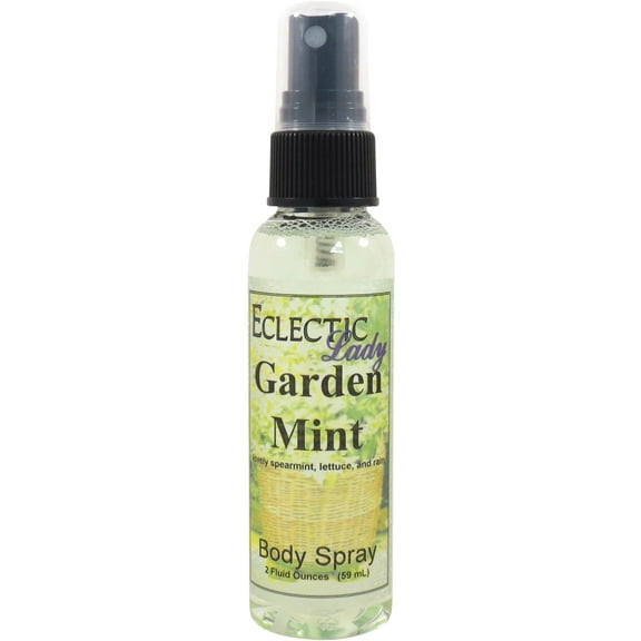 Garden Mint Body Spray, Eclectic Lady, Hydrating Mist, Unisex (Double Strength), 2 oz
