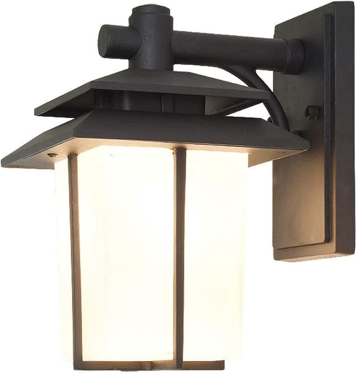 Garden Modern Outdoor Black Matte Weatherproof Wrought Iron Fixture ...
