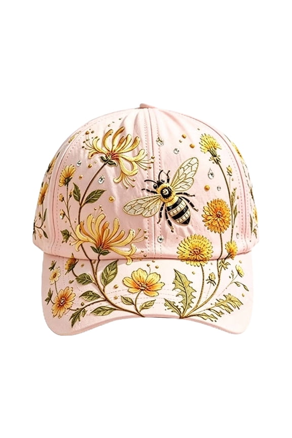Garden Morning Adjustable Baseball Cap, Lightweight Breathable Sun Hat with Botanical Nature Prints, Unique Totem Designs, Soft Polyester, Unisex Outdoor Summer Style Gift Idea