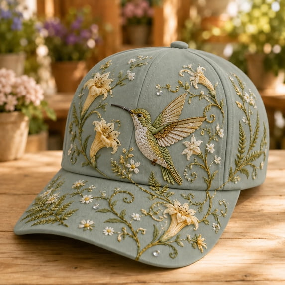 Garden Morning Cap Botanical Cottagecore Hat for Women Adjustable Breathable Gift for Gardeners Women Mint Green
