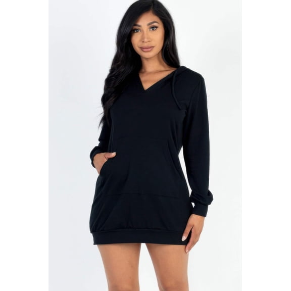 French Terry Hoodie Mini Dress