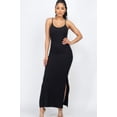 thumbnail image 1 of Ribbed Side Slit Long Cami Dress, 1 of 11