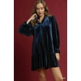 thumbnail image 1 of Velvet Ruffle Trim Mini Dress, 1 of 4