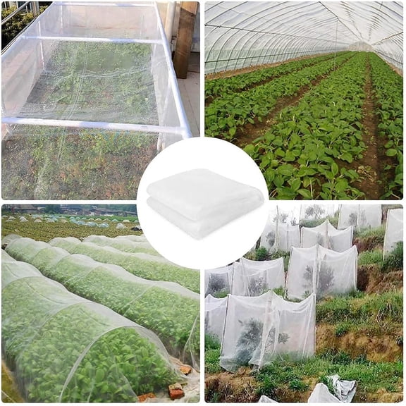 Garden Net Cover Barrier Mesh for Greenhouse with Adjustable Drawstring Closure 8ft by 33 Ft