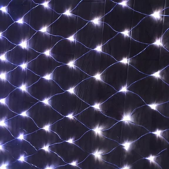 Garden Net Lights Battery Operated 1.5x1.5M 96LED Waterproof Net Mesh String Lights 8 Modes Fairy Lights for Indoor Outdoor Christmas Tree Bush Garden Backyard Décor