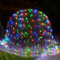 Garden Net String Light Mesh Tree Light Outdoor String Light Twinkle Light 5ft x 5ft 96 LED 8Mode for Tree wrap Lawn Backyard Indoor Christmas Decor(Multicolor)