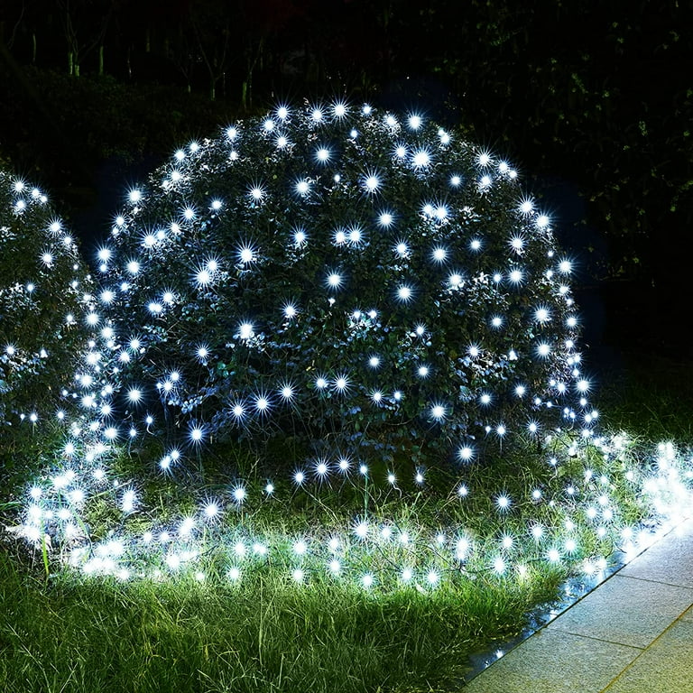 Garden Net String Light Mesh Tree Light Outdoor String Light Twinkle Light 10ft x 6.5ft 200 LED 8Mode for Tree wrap Lawn Backyard Indoor Christmas