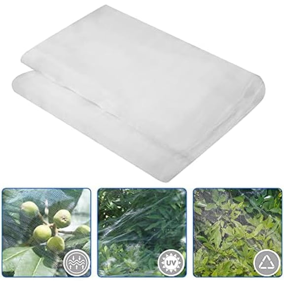 Garden Netting,8x33Ft Mosquito Insect Birds Animals Barrier Protection Net Ultra Fine Garden Mesh Netting Plant Covers for Vegetable Plants Fruits Flowers Trees Greenhouse Row Cover