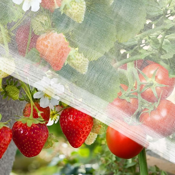 Garden Netting Garden Mesh Netting - 60 Mesh Insect Netting for Garden Protection, Lightweight Garden Cover & Row Covers for Garden Beds, Plant Netting for Raised Beds Vegetables Fruit Trees 10x5 FT