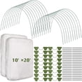 thumbnail image 1 of Garden Netting Kit for Raised Beds, Durable Ultra Fine Garden mesh Netting with 6 Set Fiberglass Garden Hoops, Bird Barrier Protection Net Vegetable Plant Cover Fruit Flowers Row Cover(10 * 39.4FT), 1 of 5