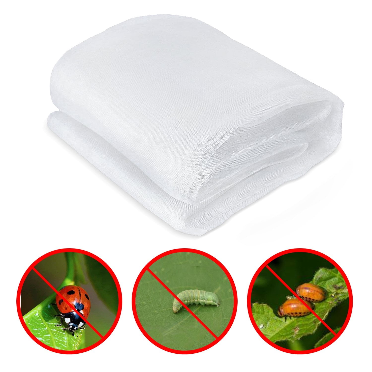 Garden Netting Pest Barrier, 10 ft x 100 ft Ultra Fine Mesh Mosquito Cicada Bird Bug Netting for Raised Garden Bed Greenhouse, Plant Row Cover for Protect Vegetables Fruits Flowers Trees from Insect