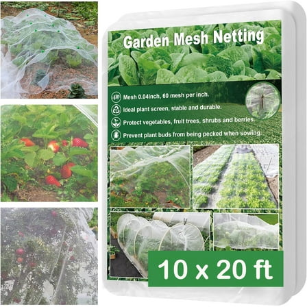 Bird Netting Garden Netting for Raised Beds 10 x 20ft Plant Netting for Gardeng Fruit Tree Netting Protective Circles for Vegetables Fruits Flowers Trees Crops to Grow Better,