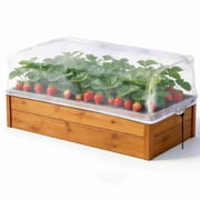 Garden Netting for Raised Beds, 4.92x1.48x1.31ft Raised Bed Cover with Drawstring, Fine Mesh Garden Covers for Raised Beds, Bird Barrier Screen to Protect Vegetables, Fruits, Flowers