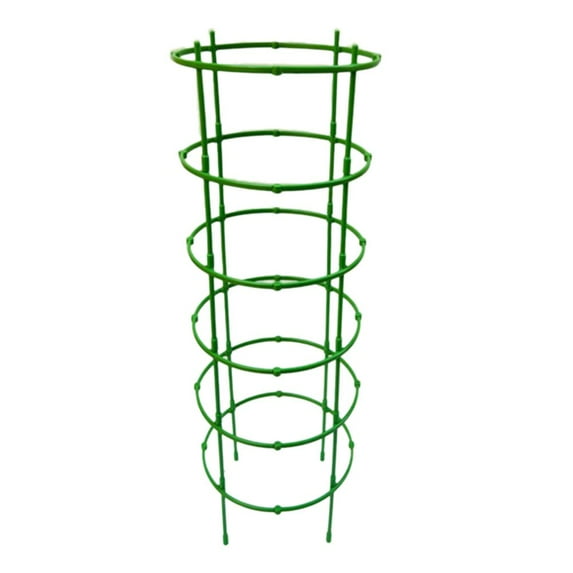 Garden Obelisk Trellis for Climbing Plants, GreenMetal Rustproof Plant Support, Tower Potted Cages for Flowers Fruits Vegetable Vines Indoor & Outdoor,7 inch Tall, Green