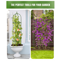 Garden Obelisk Trellis,Coated Metal Tower Trellis Stand for Climbing Plants