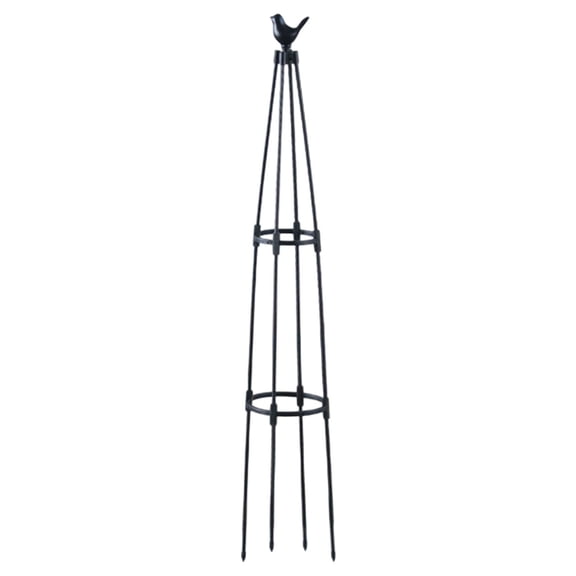 Garden Obelisk Trellis, PP-Coated Iron Support for Climbing Plants, Rose Bushes Vines Vegetables Indoor Outdoor, Sturdy Trellis for Vertical Gardening and Space-Saving Growth