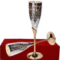 Brass Premium Goblet Champagne Flutes Coupes Wine Drinking Glass Tumbler Cup