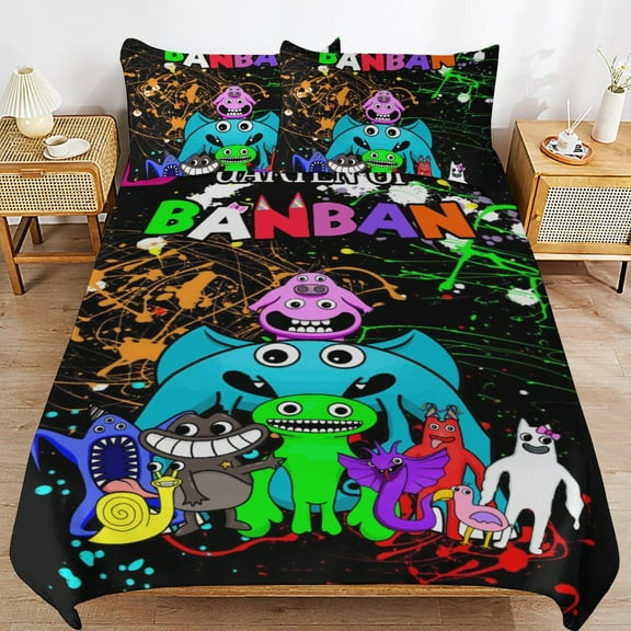 Garden Of Banban Bedding Set Duvet Cover Comfortable and Lightweight Cartoon Bedding 3 Piece Bed Set Twin(1 Duvet Cover and 2 Pillowcase) 86"×70"