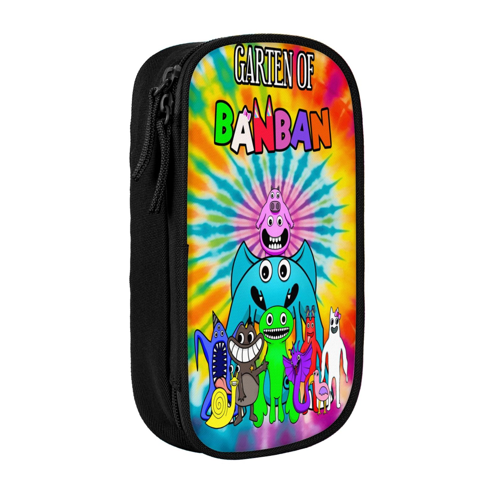 Emelivor Floral Flowers Black Pencil Case - Big Capacity Pencil Pouch With Zipper For School & Office