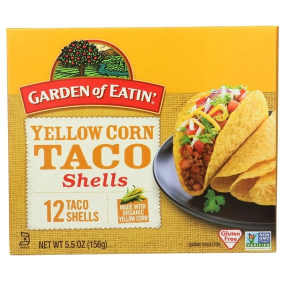 Garden Of Eatin' Yellow Corn Taco Shells - Taco Shells - Case Of 12 - 5.5 oz, 5.5 oz