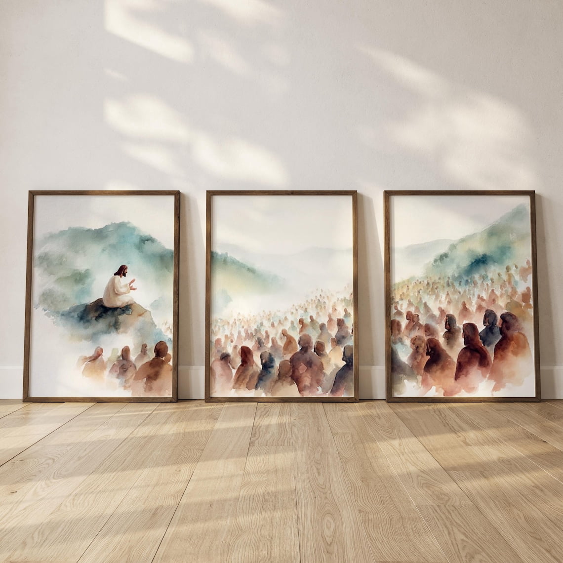Garden Of Eden Triptych Art Adam And Eve Christian Wall Decor Set 3 ...