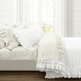 thumbnail image 1 of Garden Of Flowers Ruffle Sheet Set Neutral 4Pc Set Twin-Xl, 1 of 10