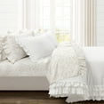 thumbnail image 1 of Garden Of Flowers Ruffle Sheet Set Neutral/White 6Pc Set King, 1 of 11
