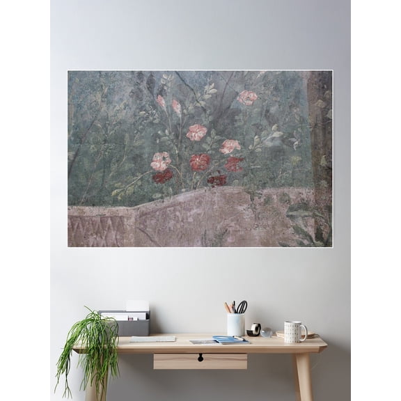 Garden Of Livia - Prima Porta - Flowers Poster Wall Art, Modern Wall Decor For Living Room Bedroom, 24x36 UNFRAMED