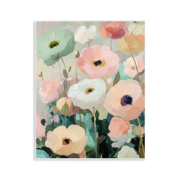 Stupell Industries Garden Of Mint Poppies Wall Plaque Art, design by Annabelle Hall, 14 x 11