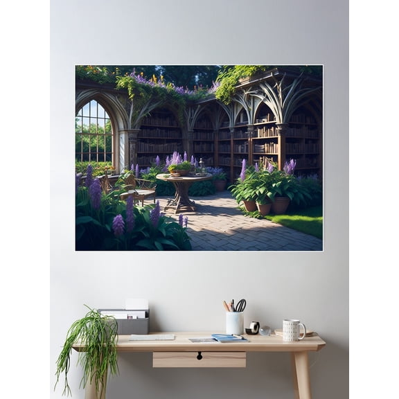 Garden Of Secrets: A Sanctuary Of Stories Poster Wall Art, Modern Wall Decor For Living Room Bedroom, 8x12 UNFRAMED