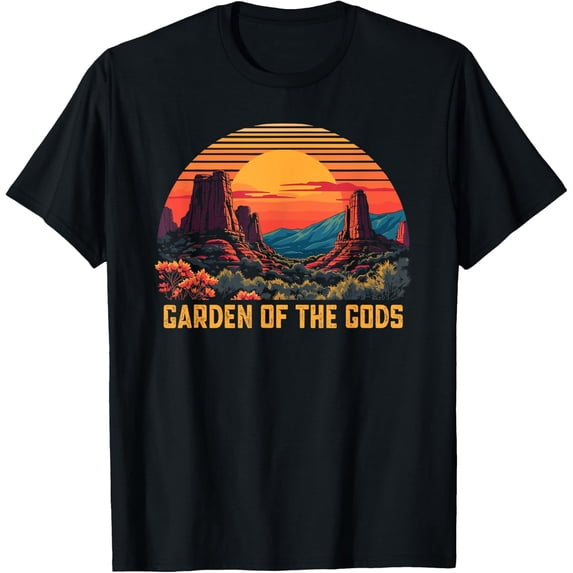 Garden Of The Gods T-Shirt, Outdoor Travel Graphic Tee Size S-5XL