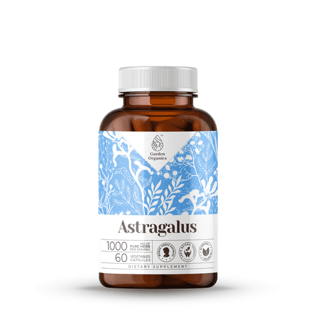 Astragalus Capsules, Natural Herbal Supplement for Immune Support, Astragalus (Astragalus membranaceus) Dried Root Capsules, 60 Capsules