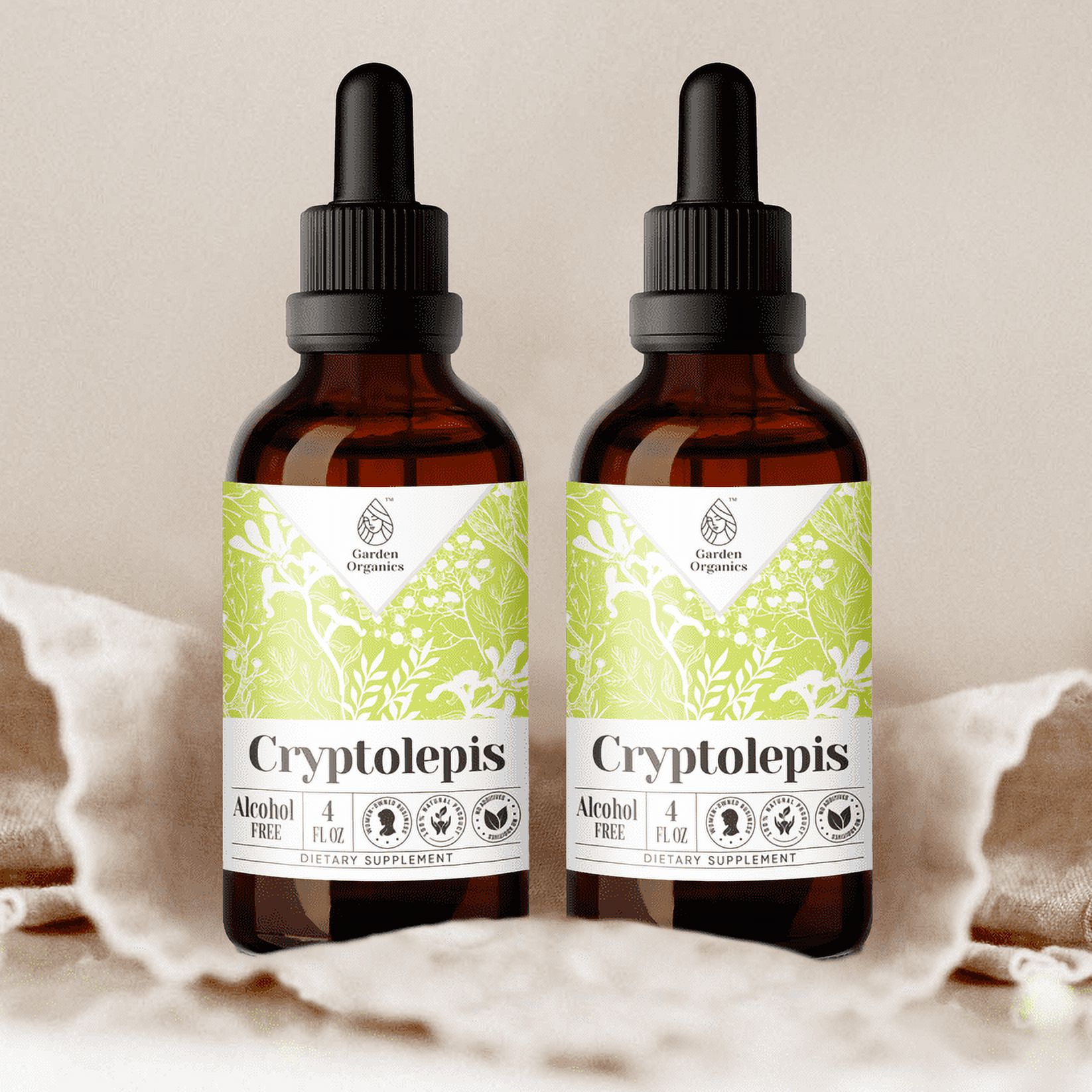 Garden Organics Cryptolepis Tincture Alcohol-FREE Extract, Wildcrafted Cryptolepis (Cryptolepis sanguinolenta) Dried Root 2x4 oz - image 1 of 6